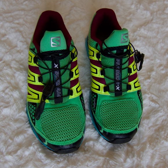 Salomon sneakers X-Scream city trail road/trail running green/yellow/plum - 7 - Picture 3 of 10